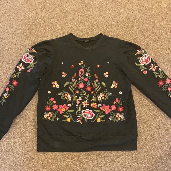 Anthropologie Sweaters - Anthropologie DREW embroidered sweater shirt